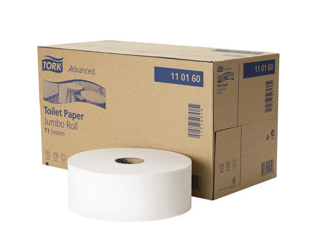 265125 Tork 110160 Toalettpapir TORK Advance 1L T1 500m (6) Tork toalettpapir for Sytem T1